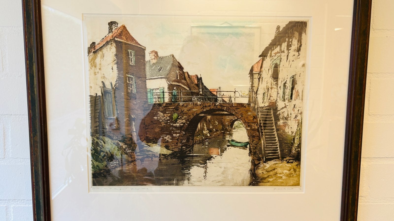 Ets Zusters van Orthenpoort Den Bosch - Hendrik de Laat, Ets, Stadsgezicht, Ophalen of Verzenden, Gesigneerd
