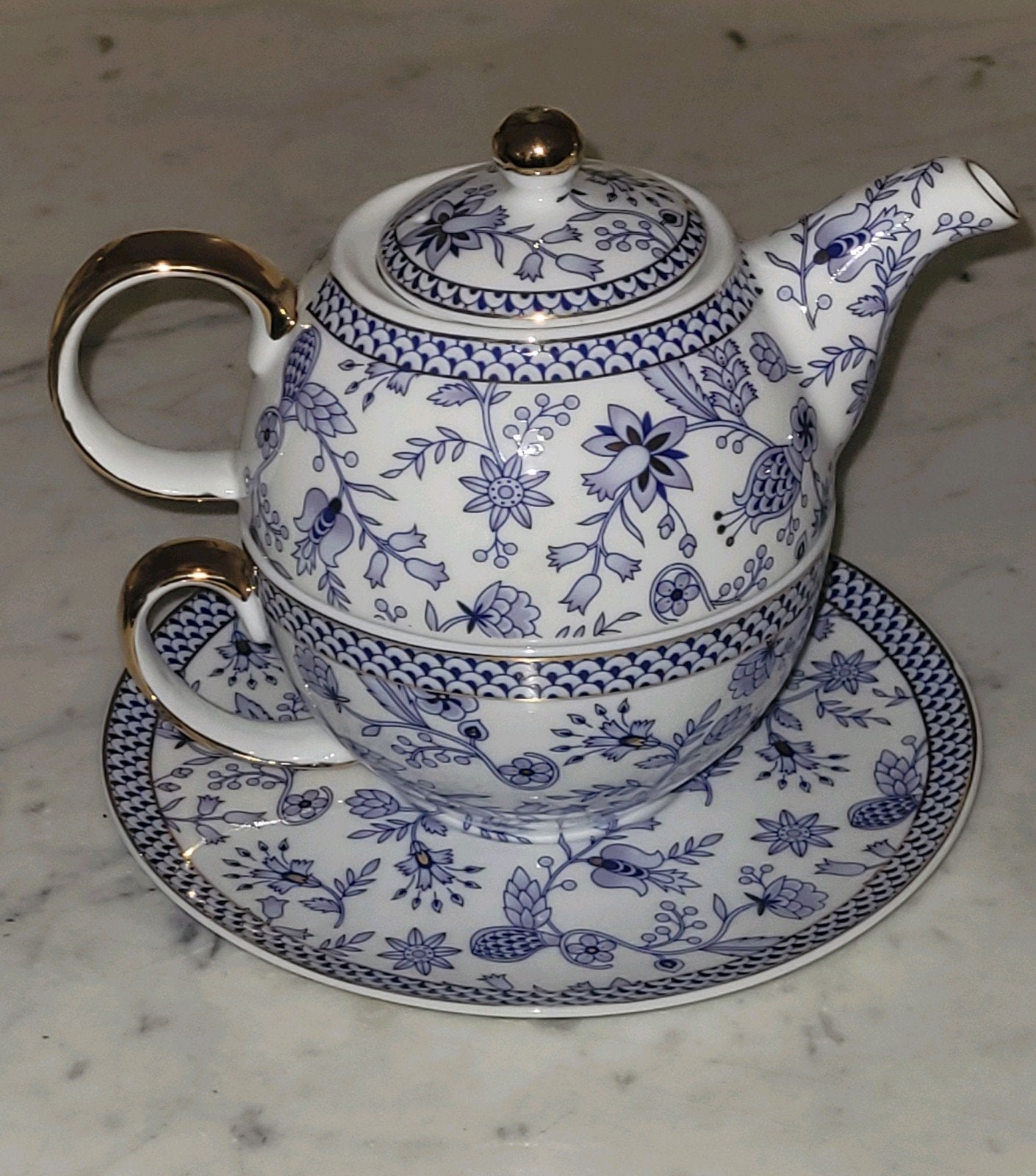 PORSELEIN MG tea for one, Antiek en Kunst, Ophalen of Verzenden