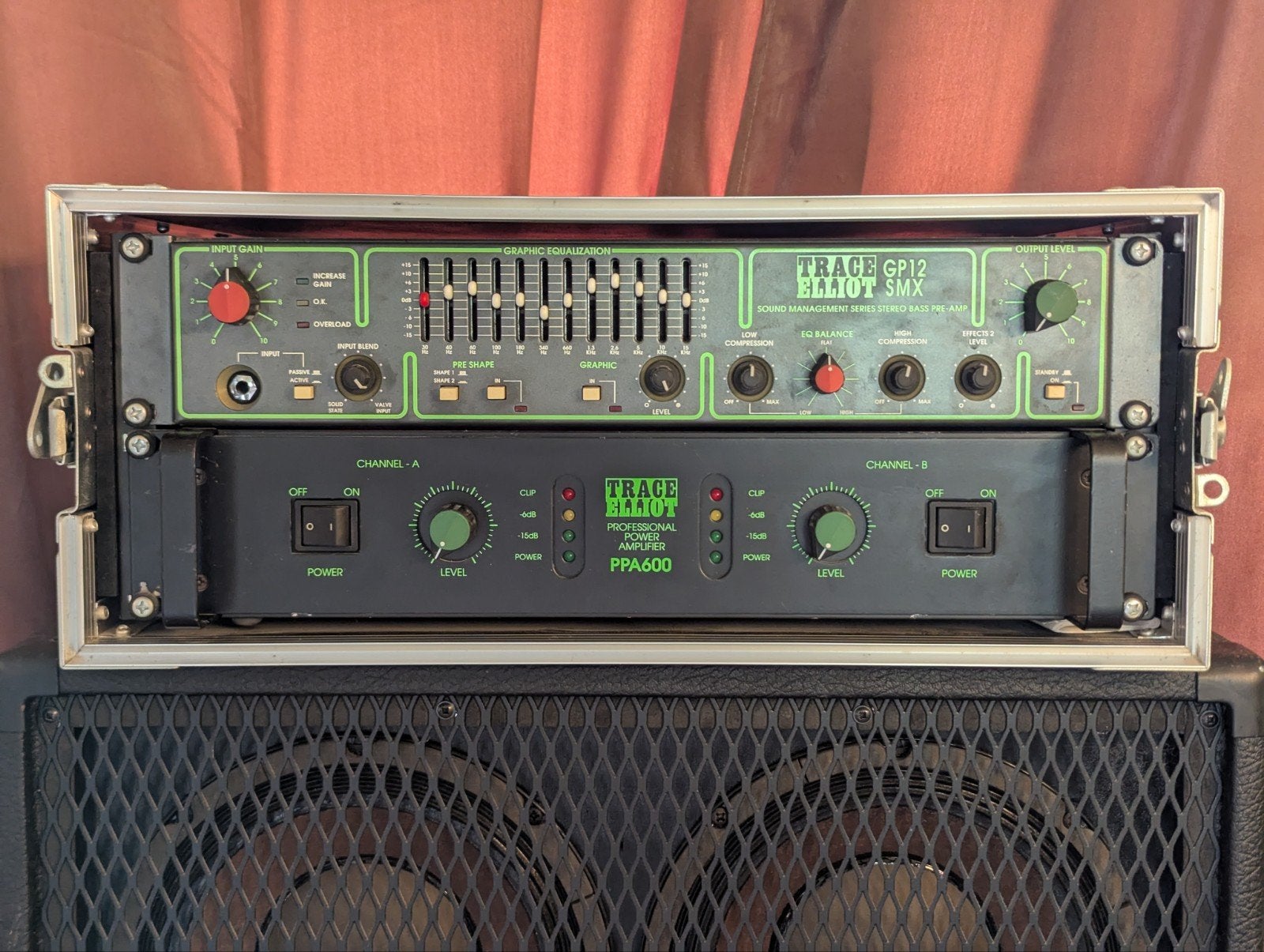 Trace Elliot GP12 SMX bass rig + 2 Peavey 410 TVX, Ophalen, Gebruikt, Basgitaar, 100 watt of meer