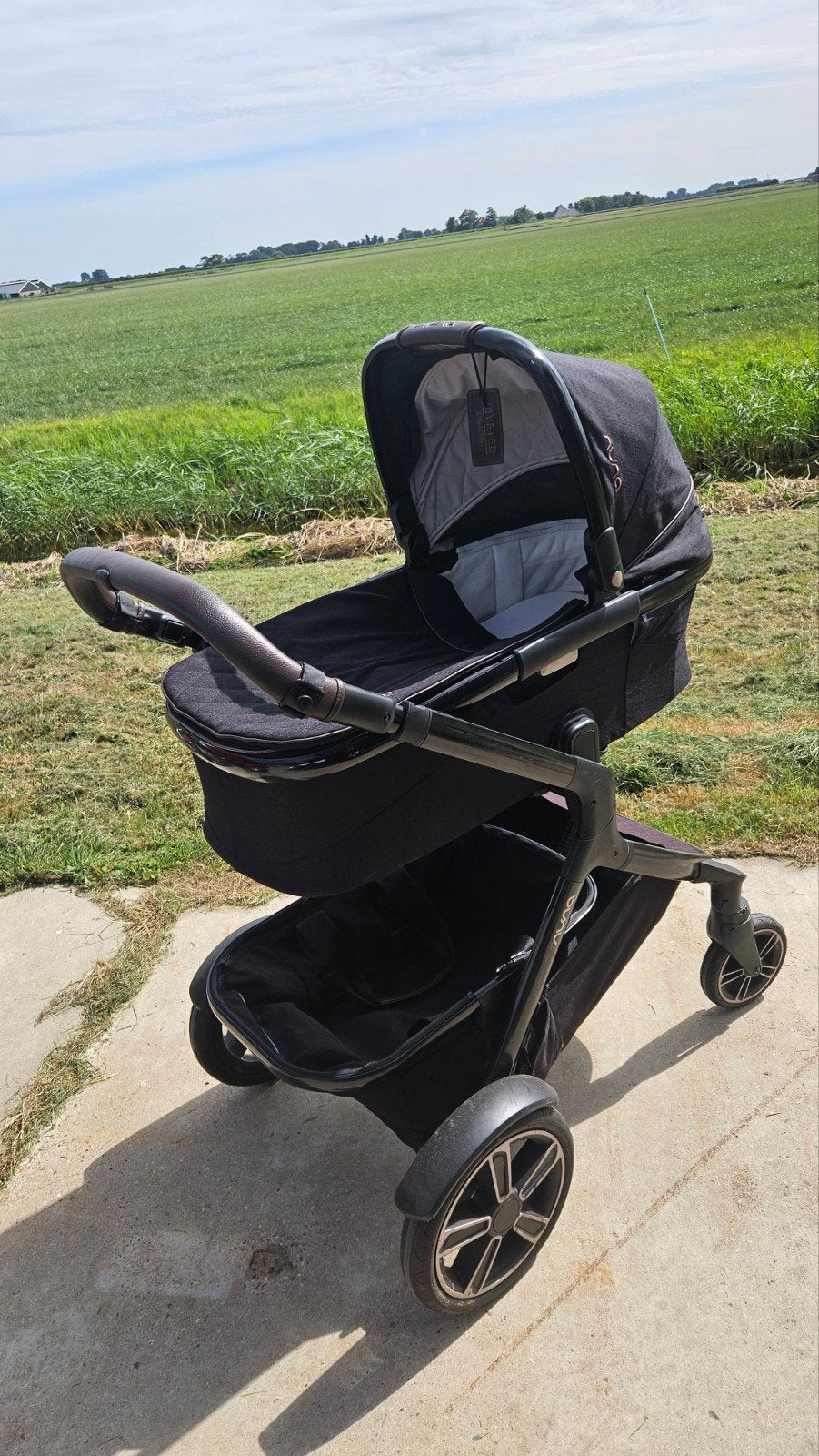 Nuna Demi Grow Riveted Combiwagen met reiswieg, Gebruikt, Combiwagen, Verstelbare duwstang, Ophalen