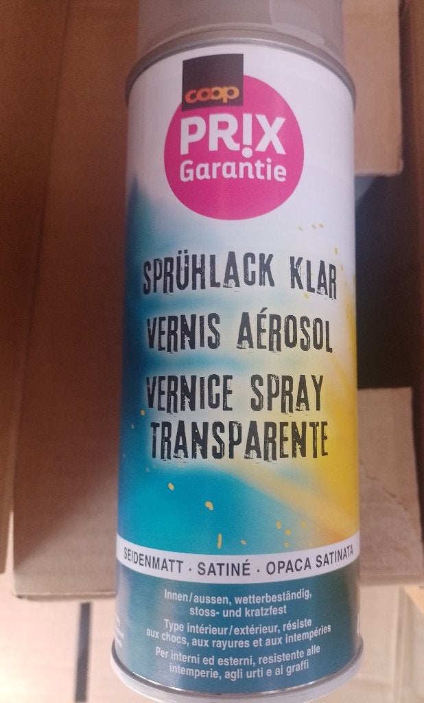 Partij ca 120 spuitbussen 400 ml, matte blanke lak., Ophalen