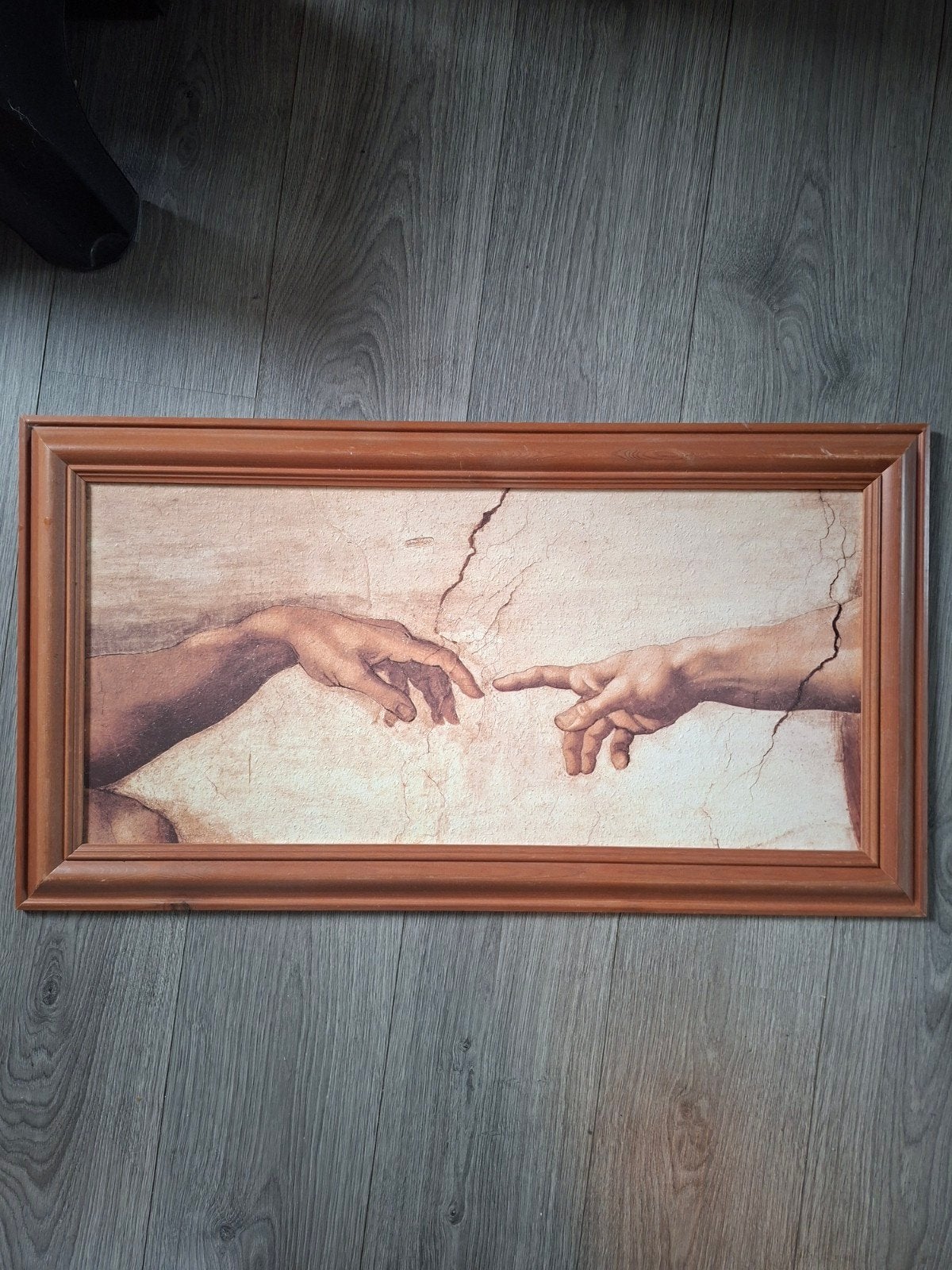 Schilderij: De Schepping van Adam (Michelangelo), Antiek en Kunst, Kunst | Schilderijen | Klassiek, Ophalen of Verzenden