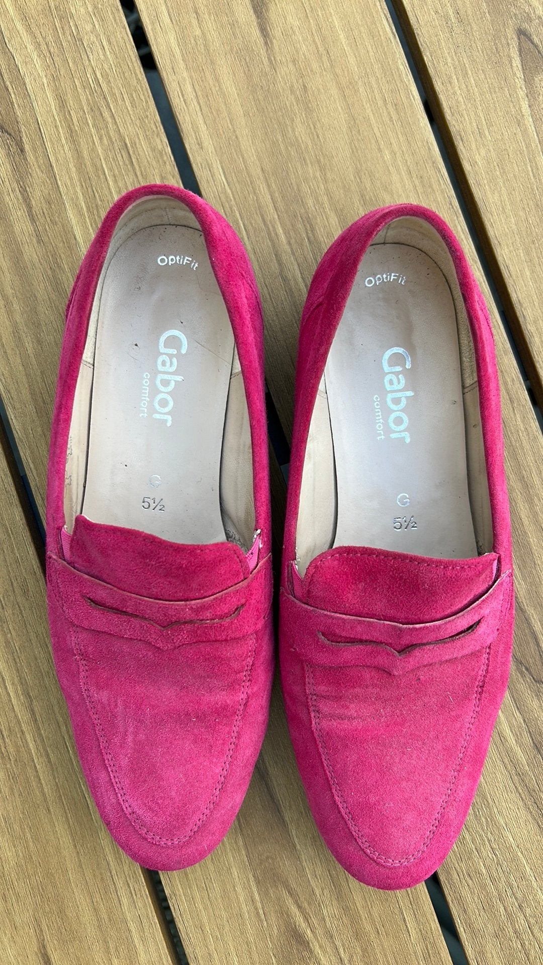 Supermooie fuchsia Gabor loafers maat 5,5 (38,5), Ophalen of Verzenden, Zo goed als nieuw, Roze, Instappers