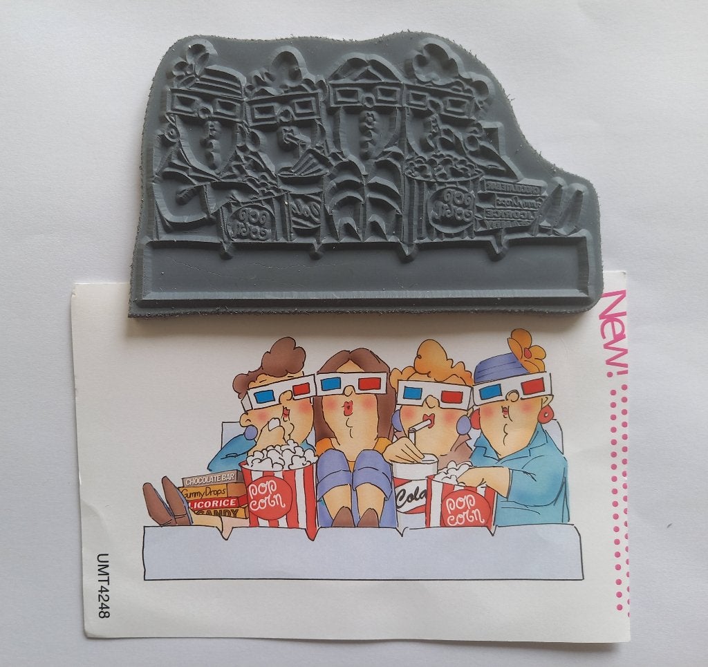 Art Impressions stempel: girlsfriends at the movies, Verzenden, Nieuw, EZ-mounted stempel