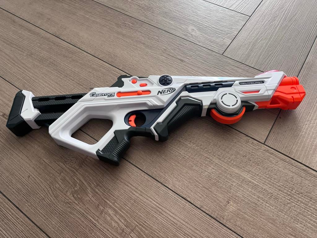 Nerf Laser Ops Pro DeltaBurst Blaster, Ophalen of Verzenden, Zo goed als nieuw, Jongen of Meisje