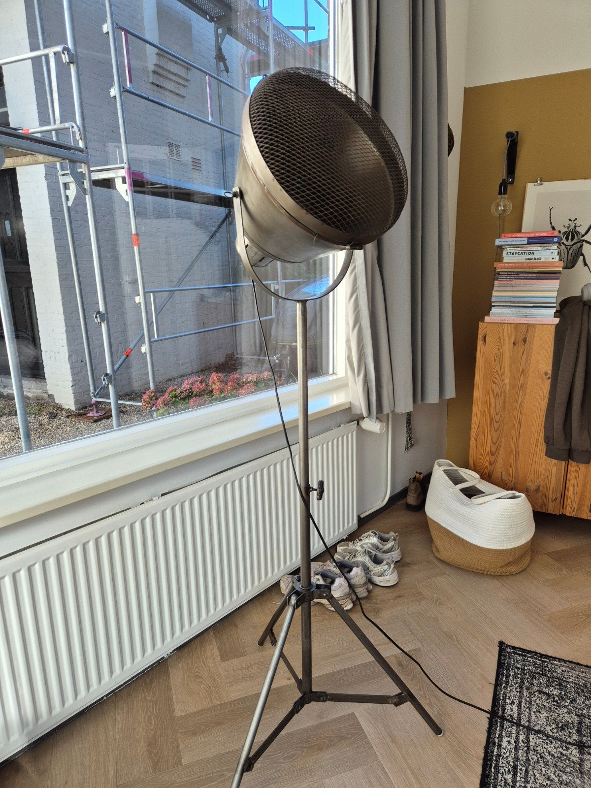 Staande lamp industrieel, Ophalen, E27 (groot), Zo goed als nieuw, Metaal