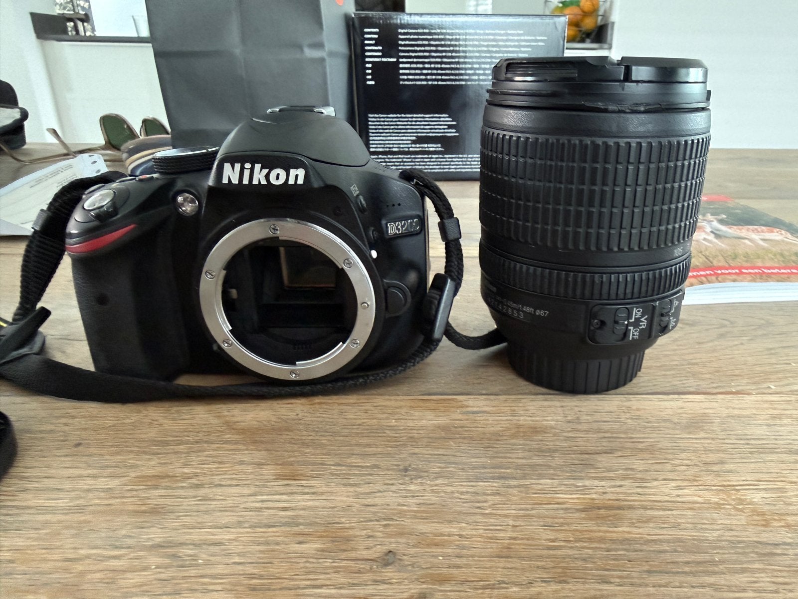Nikon D3200 Spiegelreflexcamera met AF-S DX Nikkor 18-105mm, Audio, Tv en Foto, Fotocamera's Digitaal, Gebruikt, Spiegelreflex