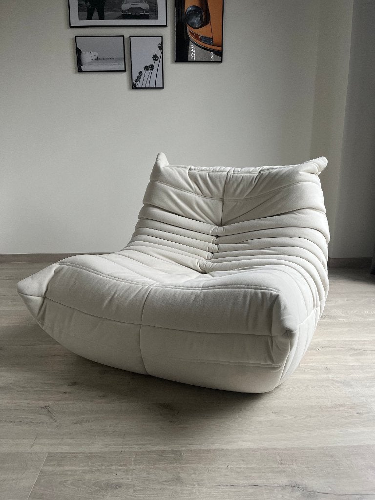 Togo 1-zits Fauteuil/Stoel Beige, Ophalen, 100 tot 125 cm, Zo goed als nieuw, 75 tot 100 cm
