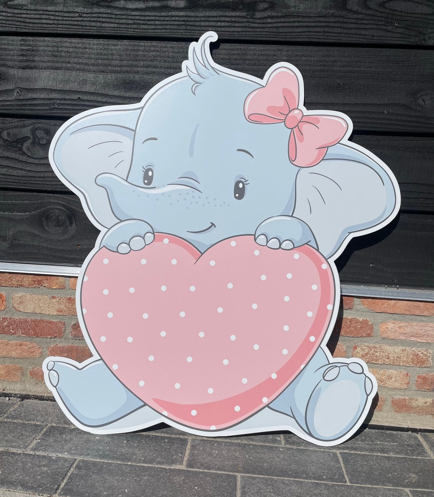Geboortebord Olifant - te personaliseren met naam, Kinderen en Baby's, Ophalen of Verzenden, Nieuw, Geboortebord