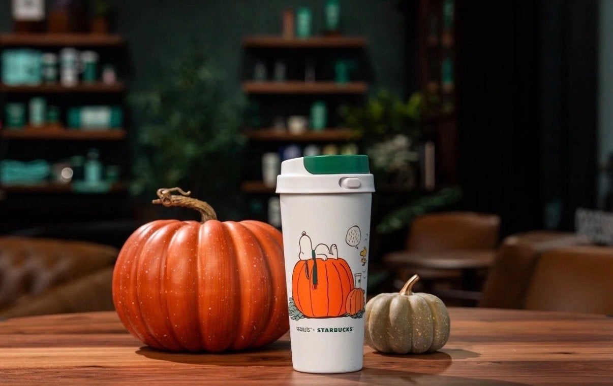 Starbucks x Peanuts Snoopy Limited Edition Tumbler Wit, Ophalen of Verzenden, Nieuw, Wit, Kunststof