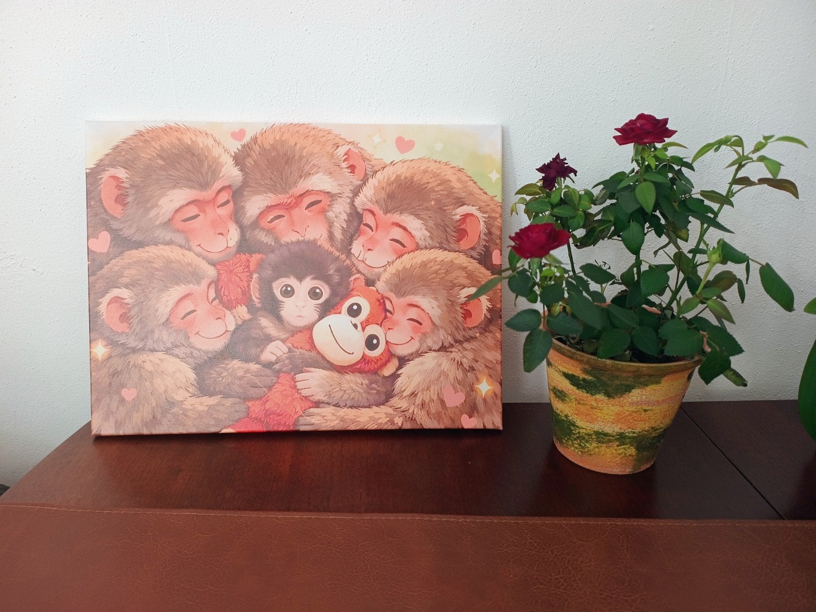 Punch Aap Canvas Schilderij Monkey Canvas Print 40x30 Wandde, Ophalen of Verzenden