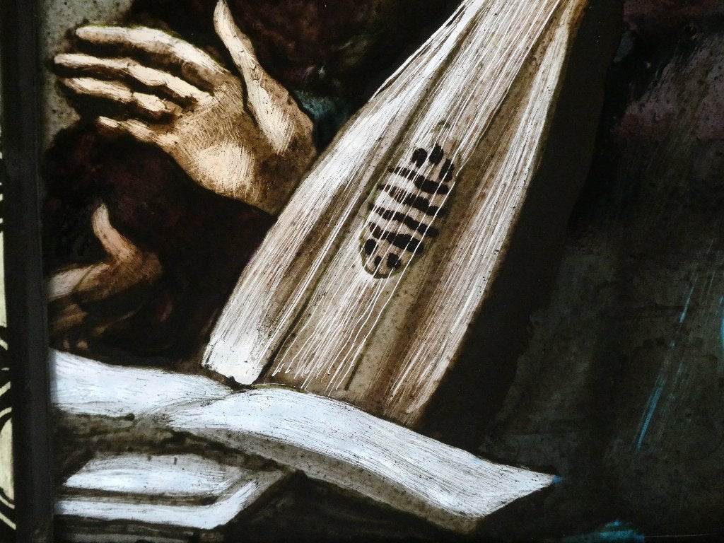 Glas in lood  De Zingende Jongens n. Frans Hals G. Mesterom, Ophalen of Verzenden