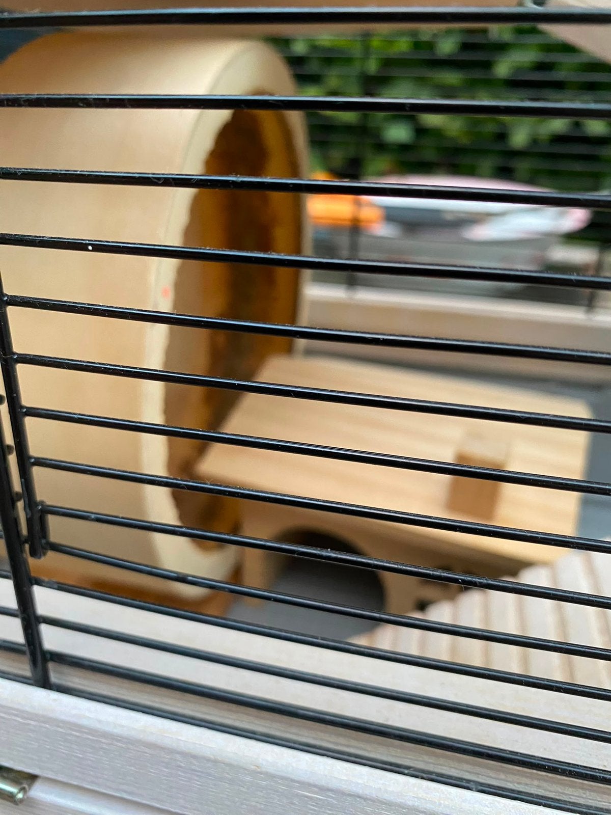 Hamsterkooi van hout met toebehoren – compleet, Ophalen, Kooi, Gebruikt, 60 tot 90 cm