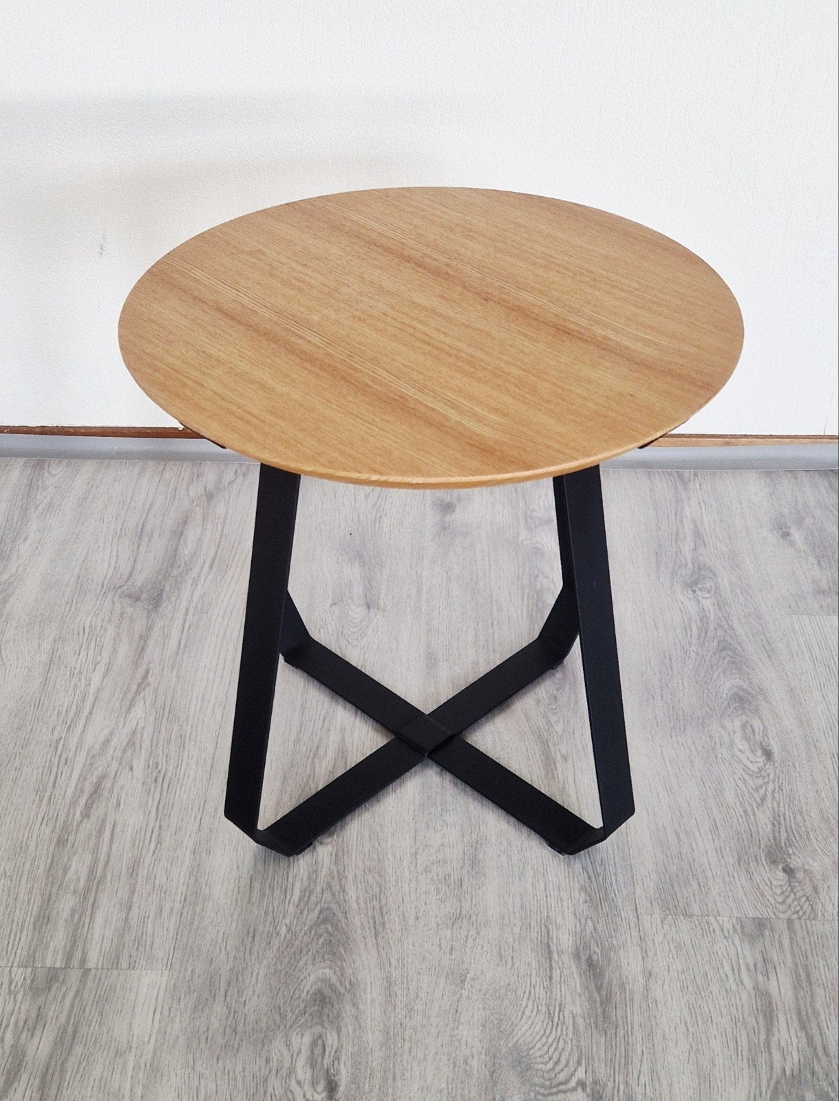 Puik Shunan bijzettafel - Hout en Metaal, Minder dan 55 cm, Modern, Scandinavisch, Rond, Zo goed als nieuw