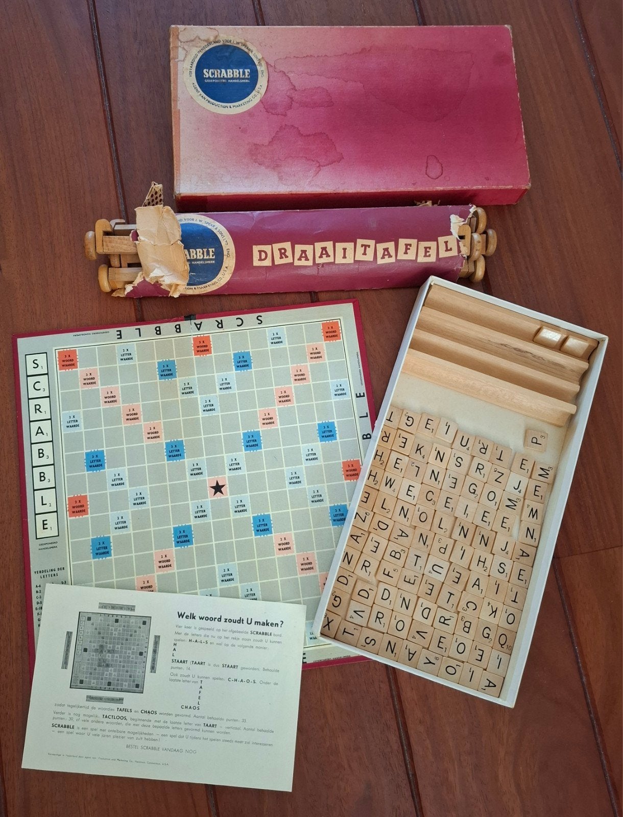 Scrabble bordspel, Ophalen