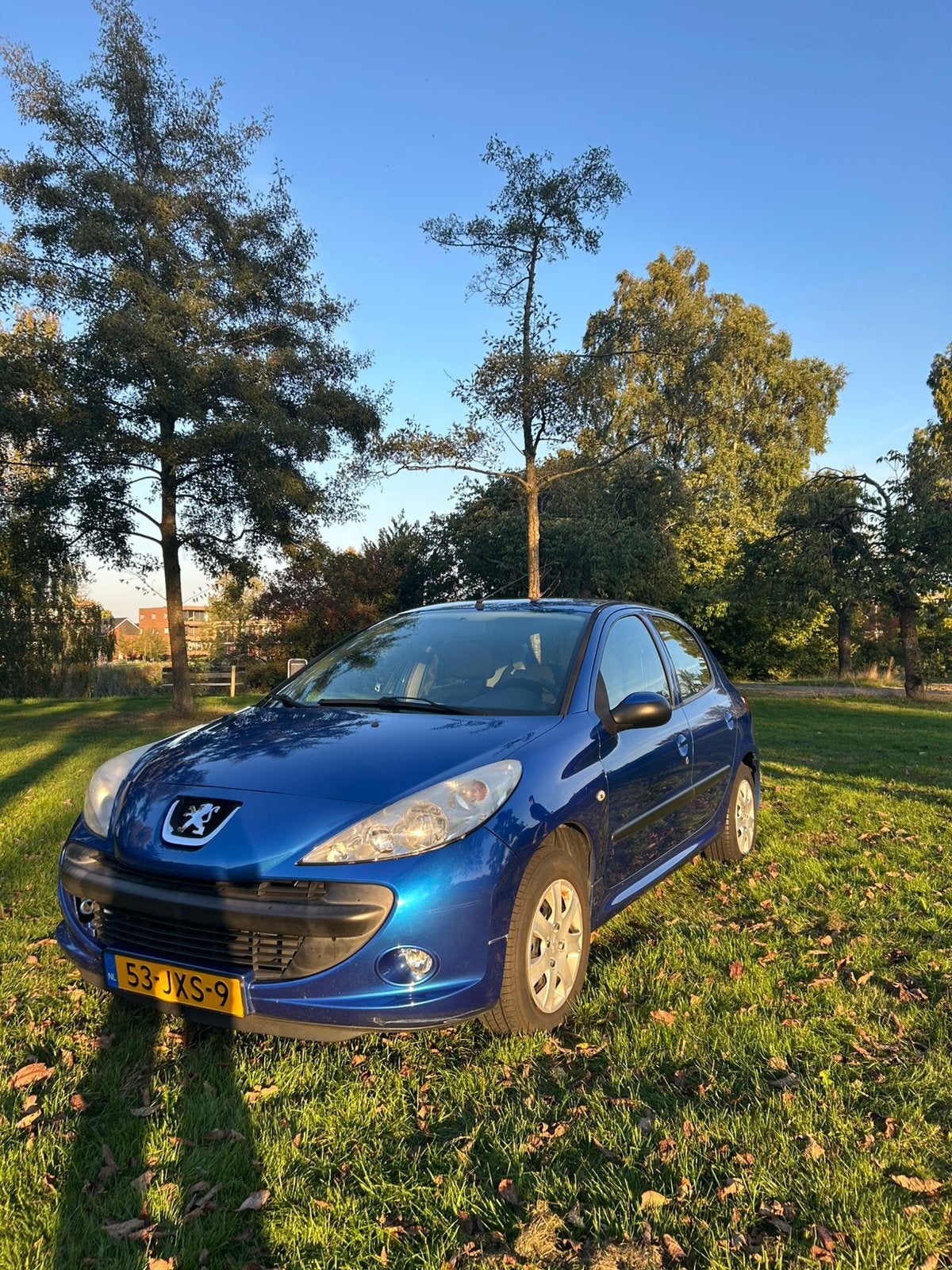 Peugeot 206+ uit 2009, Auto's, 206+, Stof, Blauw, Grijs