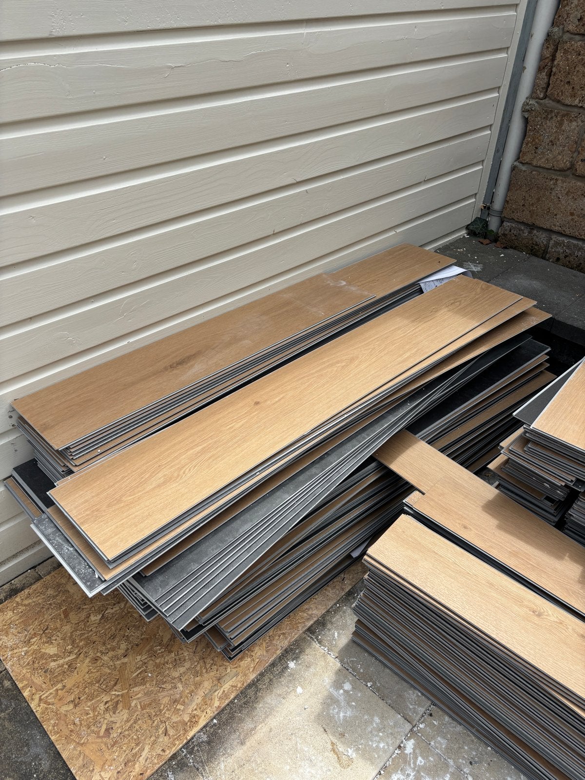 Partij klik 0.55mm PVC: 40m² visgraat & 40m² rechte planken, Ophalen, Kunststof, 50 tot 150 cm, Overige typen