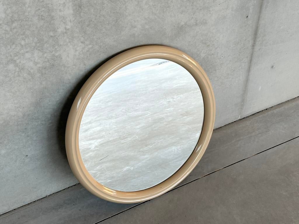 Vintage space-age spiegel 1980s, Minder dan 50 cm, Rond, Ophalen of Verzenden, Zo goed als nieuw