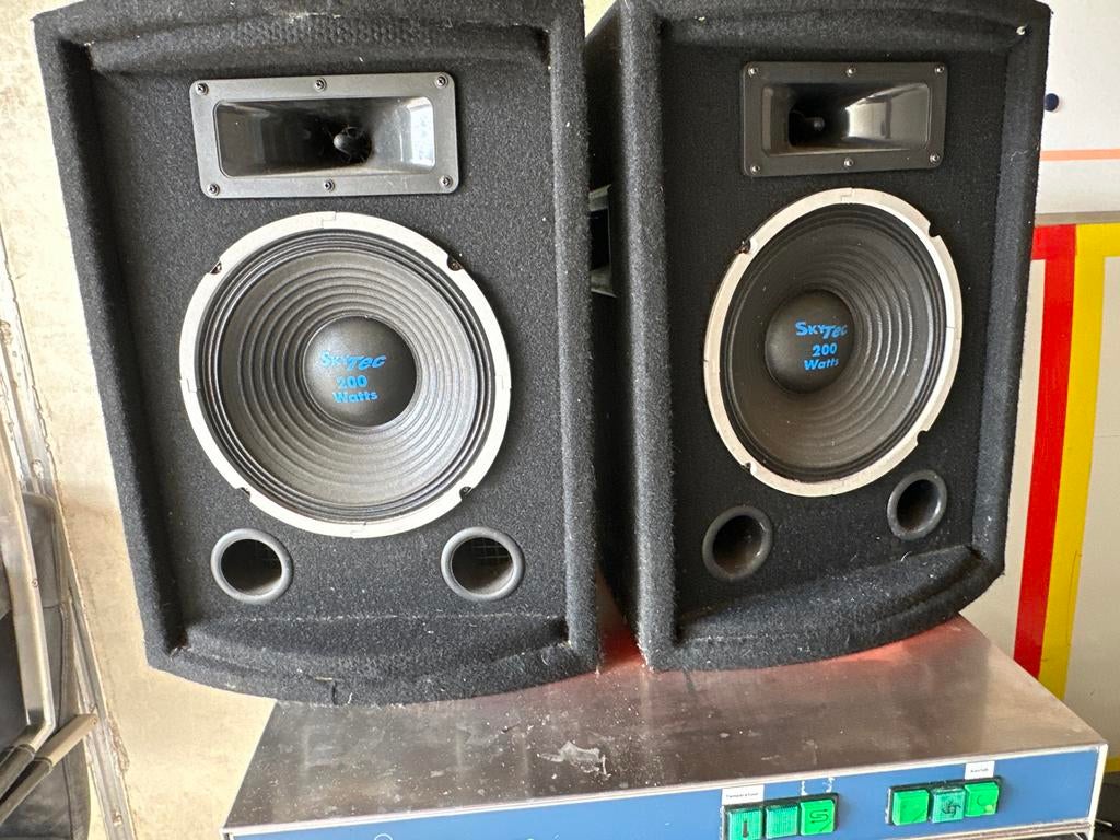 Skytec PA-speakers 200 Watt - Set van 2, Gebruikt, Nvt, 120 watt of meer, Nvt