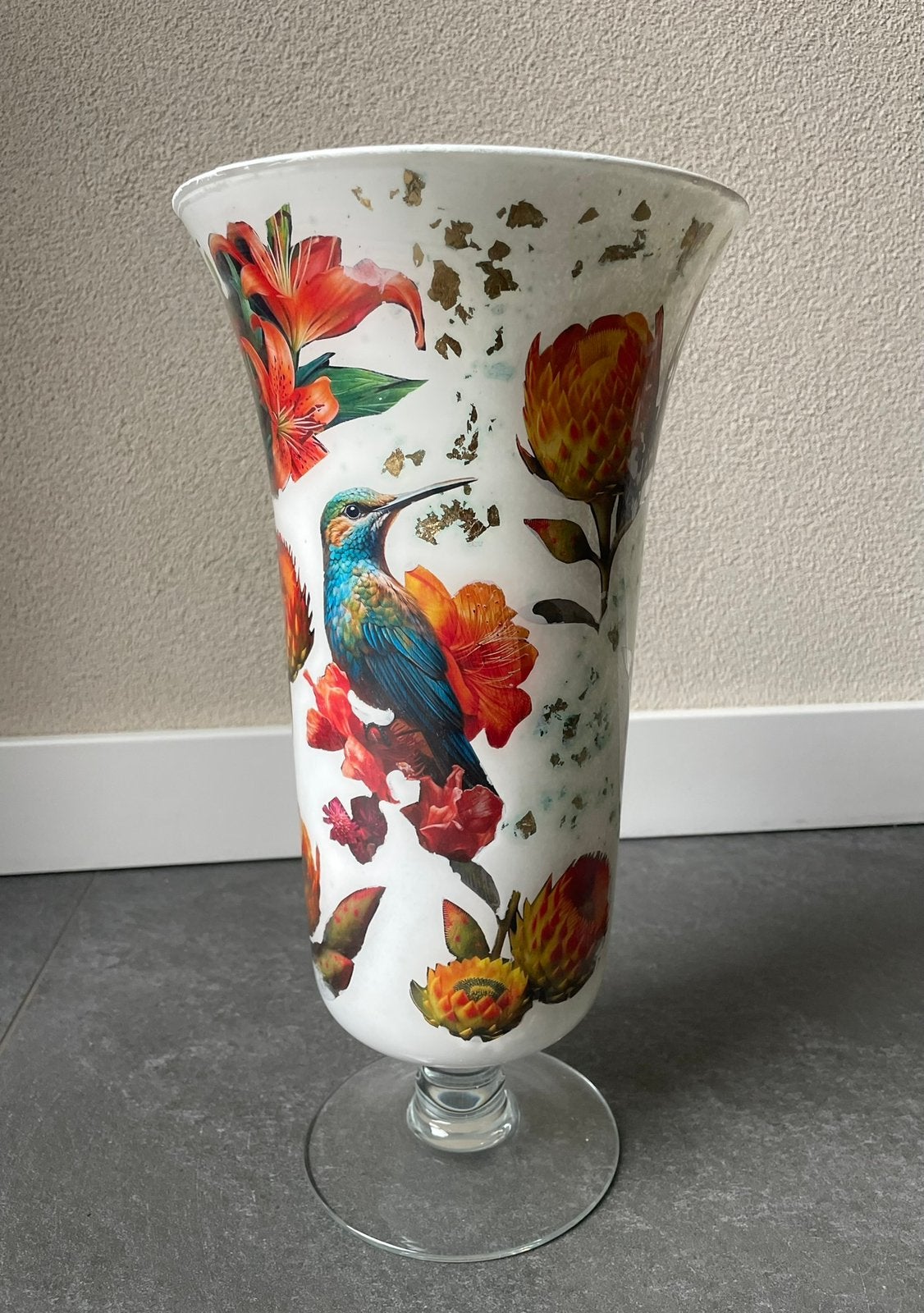 Decoupage vaas, Huis en Inrichting, Ophalen
