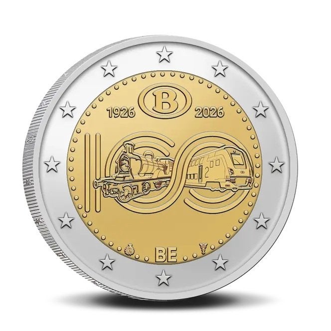 België 2 euro 2026 100 jaar NMBS, Ophalen of Verzenden, België, 2 euro, Losse munt