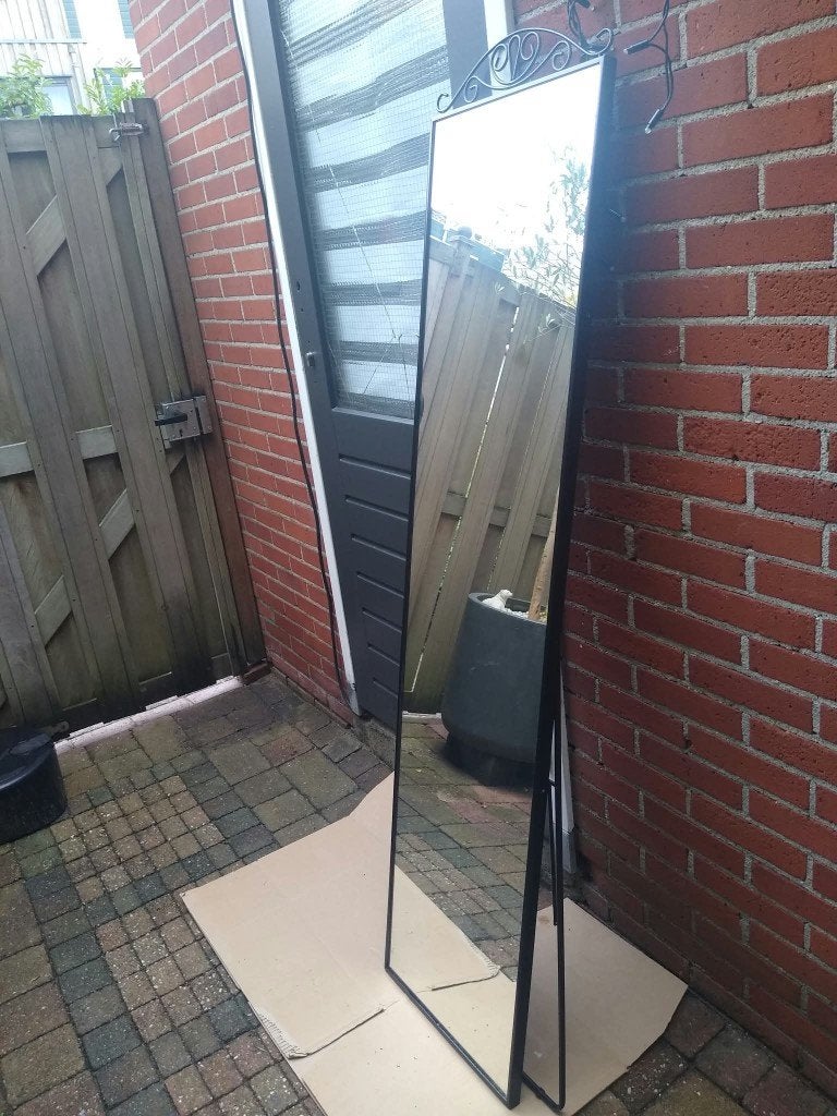 staande spiegel, Huis en Inrichting, Woonaccessoires | Spiegels, Ophalen, Minder dan 50 cm, Zo goed als nieuw, 150 tot 200 cm
