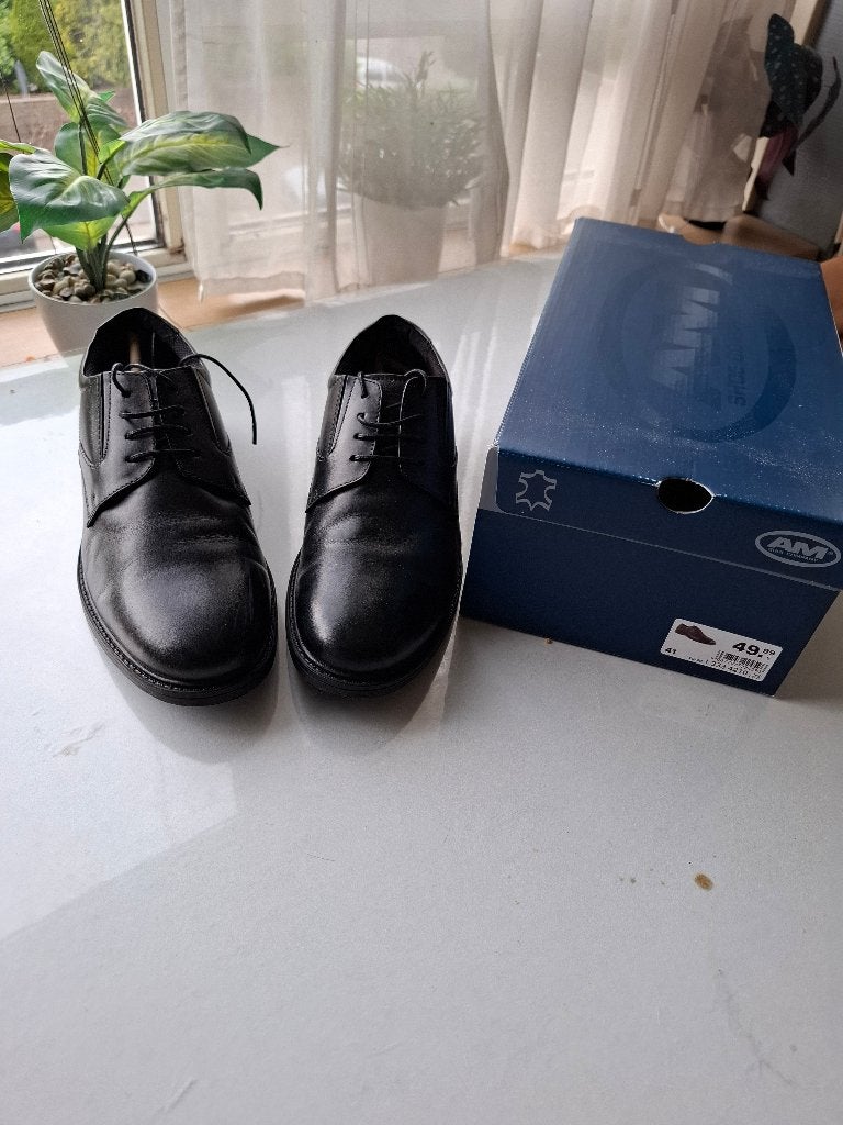 Herenschoenen, Van Haren, Zwart, Ophalen of Verzenden, Zo goed als nieuw