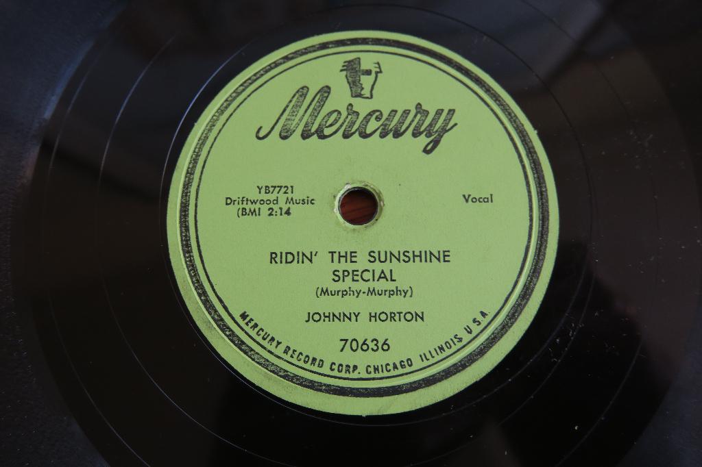 Johnny Horton Ridin' The Sunshine Special 78 toeren 78 rpm, Cd's en Dvd's, Ophalen of Verzenden, Voor 1960, Gebruikt, 10 inch