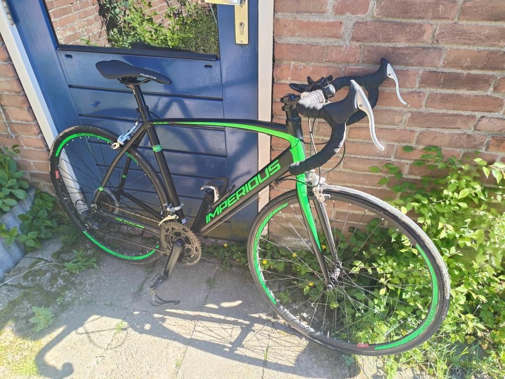 KS Cycling Imperious Racefiets Zwart/Groen, 28 inch, Gebruikt, 10 tot 15 versnellingen, Aluminium