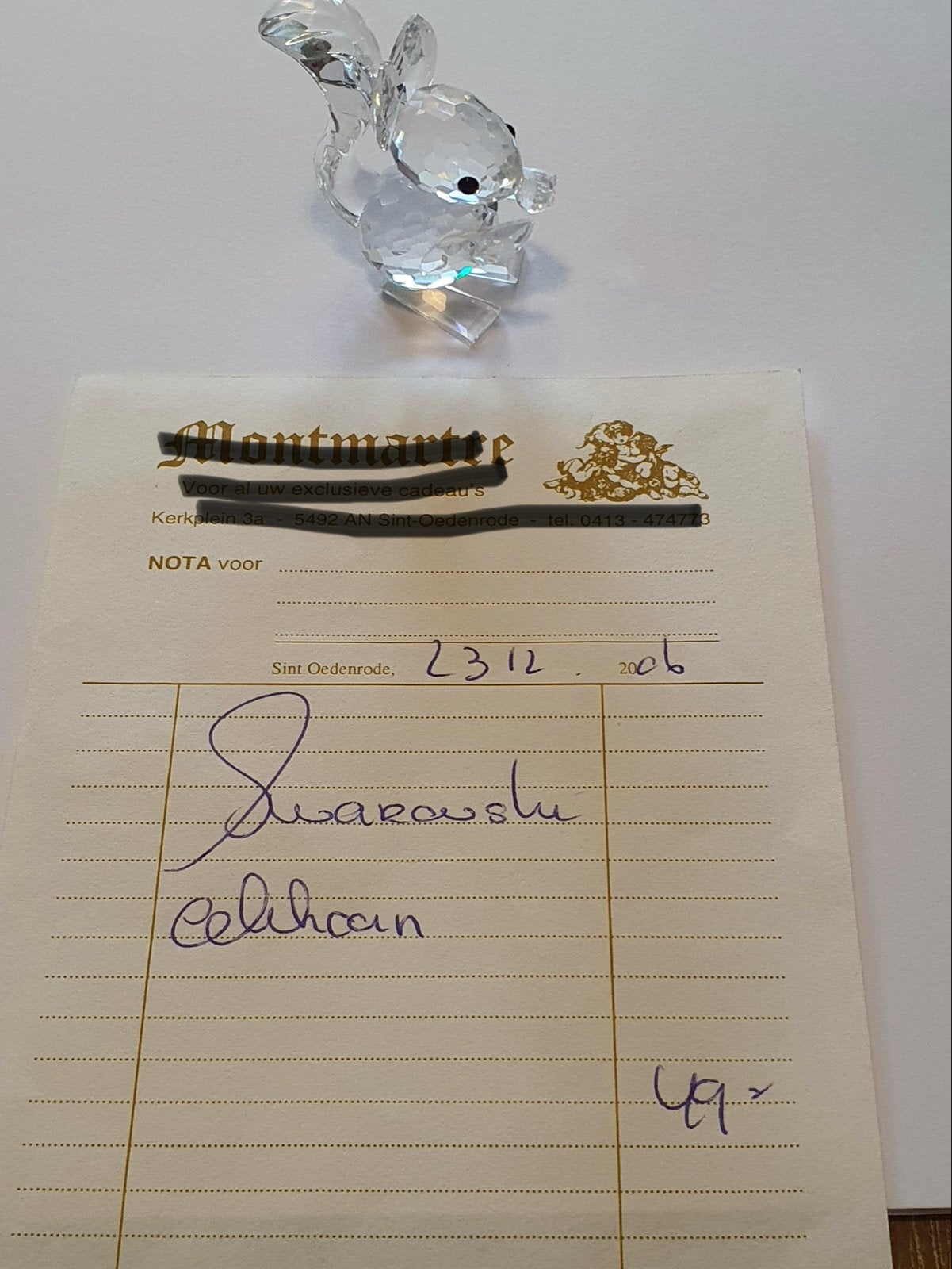 Swarovski Eekhoorn Kristal Figuur - Zo goed als nieuw, Ophalen of Verzenden, Zo goed als nieuw, Figuurtje