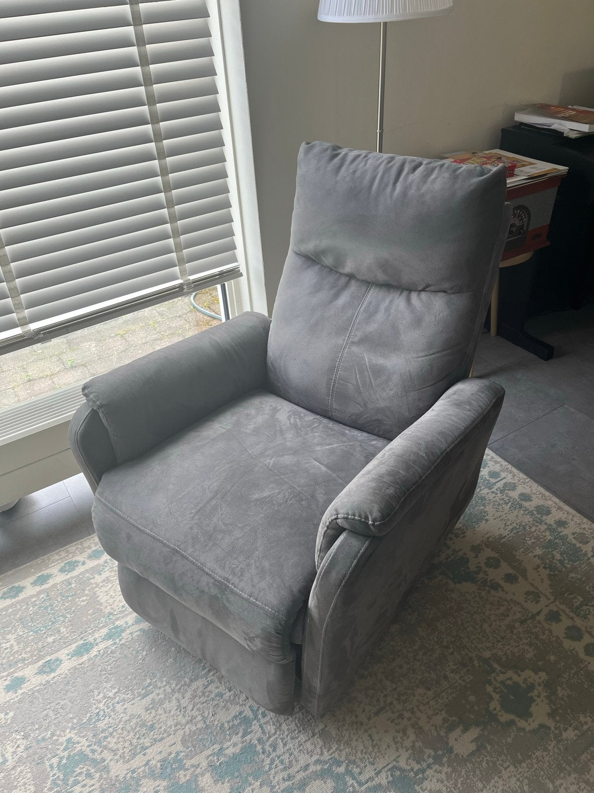 Jysk Abildskov Elektrische Relaxfauteuil, Ophalen, Gebruikt, Leer, 75 tot 100 cm