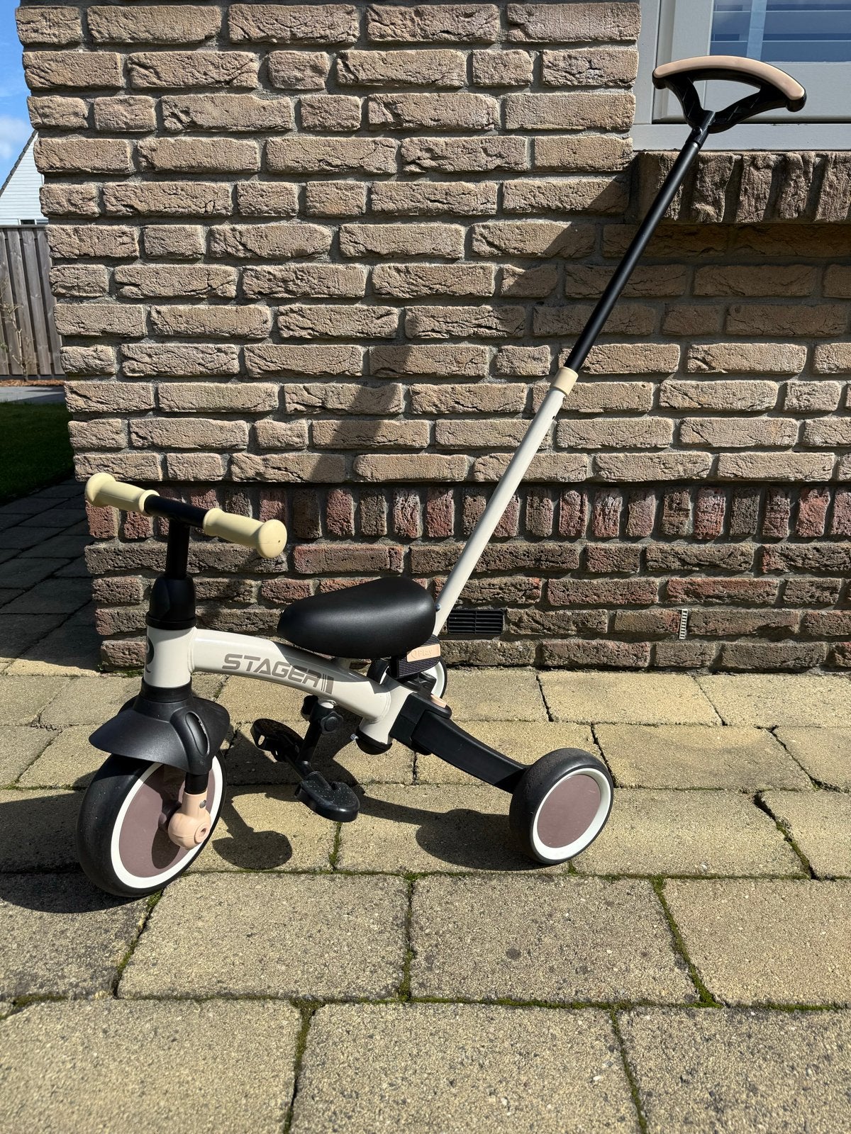 Driewieler/loppfiets 3-in-1 Qplay, Fietsen en Brommers, Ophalen, Zo goed als nieuw, Duwstang