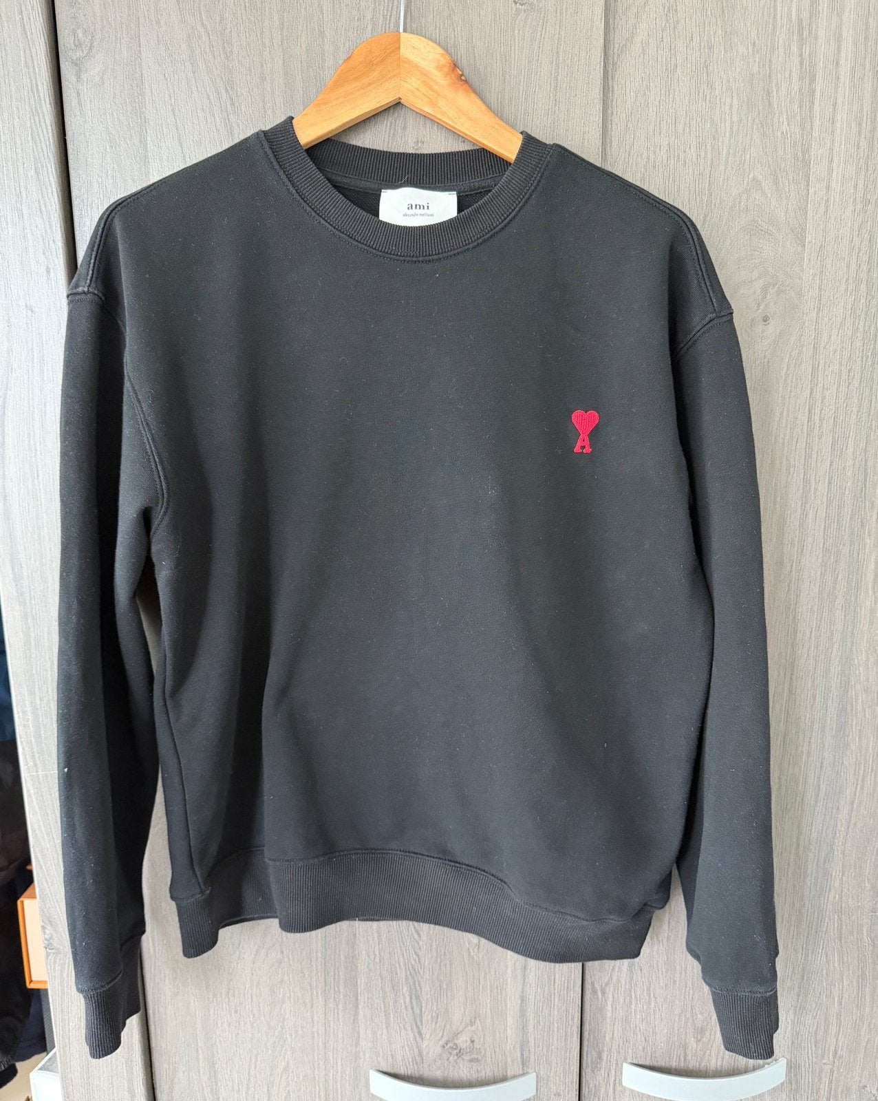 Ami Paris trui Maat S, Kleding | Heren, Truien en Vesten, Ophalen, Zo goed als nieuw, Maat 46 (S) of kleiner, Zwart