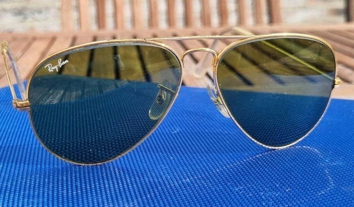 Originele Vintage Ray-Ban Aviator (Bausch & Lomb USA), Ophalen of Verzenden, Groen, Ray-Ban