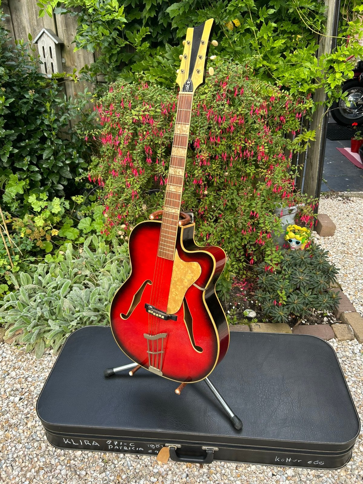 KLIRA 871-C PATRICIA Jazz Gitaar - Made in Germany (1960-196, Muziek en Instrumenten, Ophalen, Gebruikt, Overige typen, Met koffer