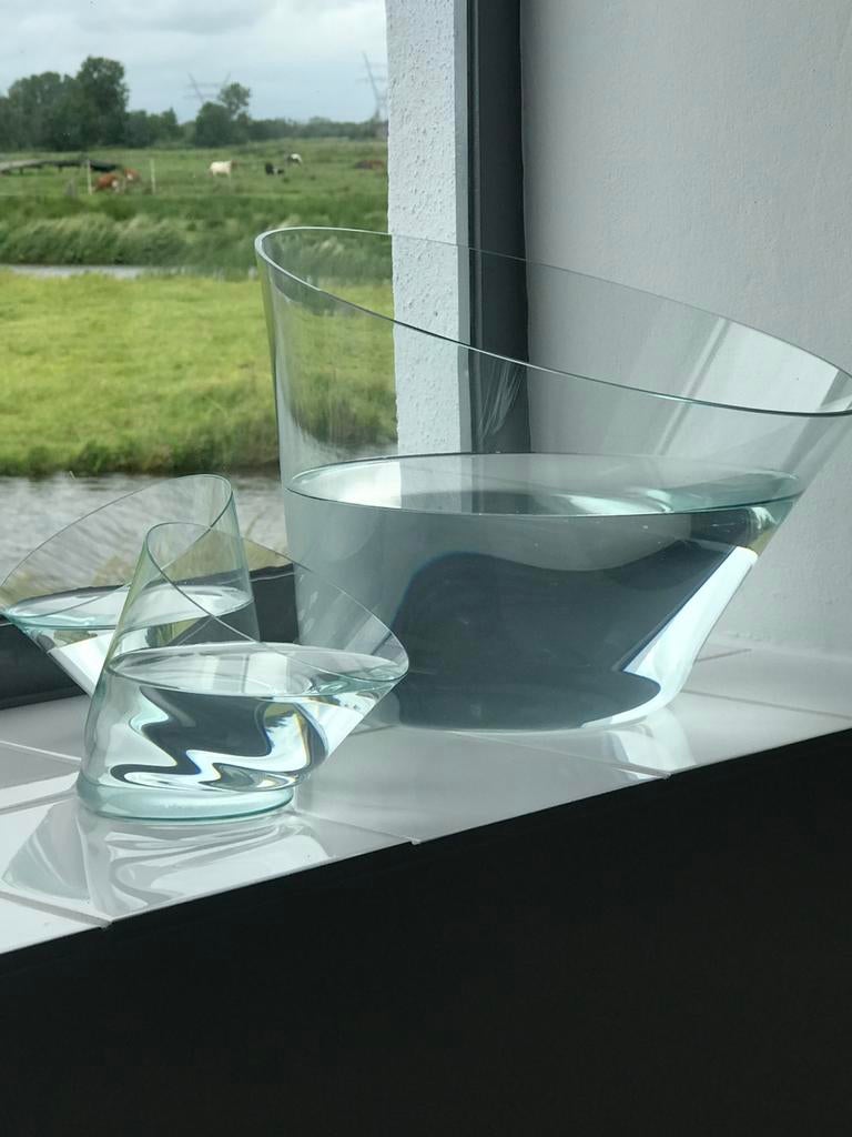 Bert Frijns, 3 delige glas combinatie, Antiek en Kunst, Ophalen