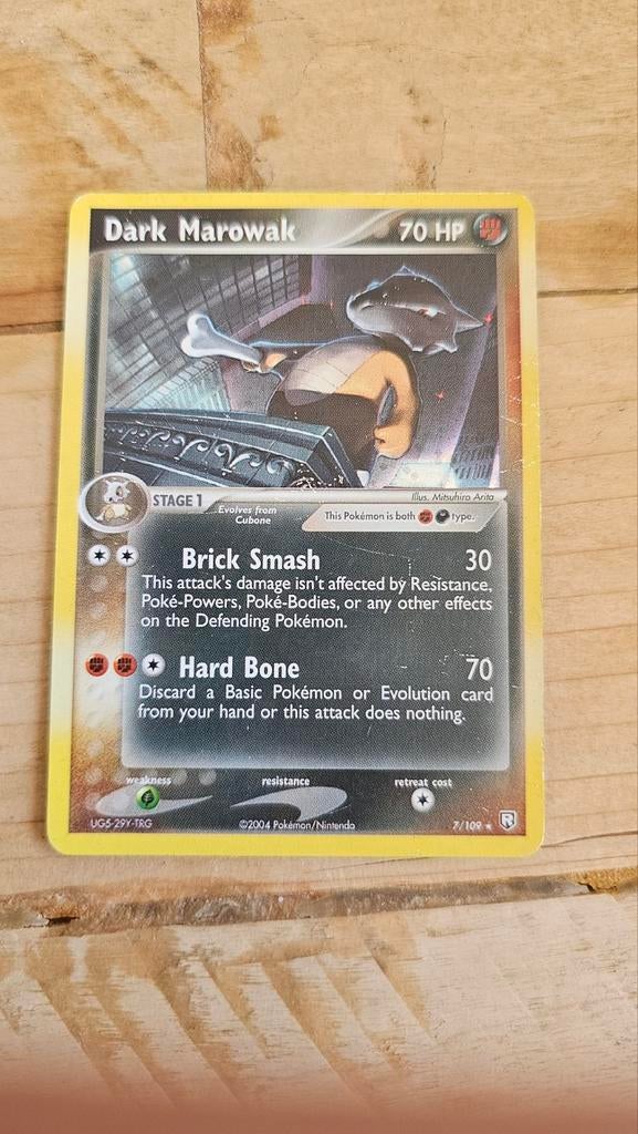Pokémon TCG: Dark Marowak #007 Holofoil - Team Rocket, Ophalen of Verzenden, Zo goed als nieuw, Losse kaart, Foil