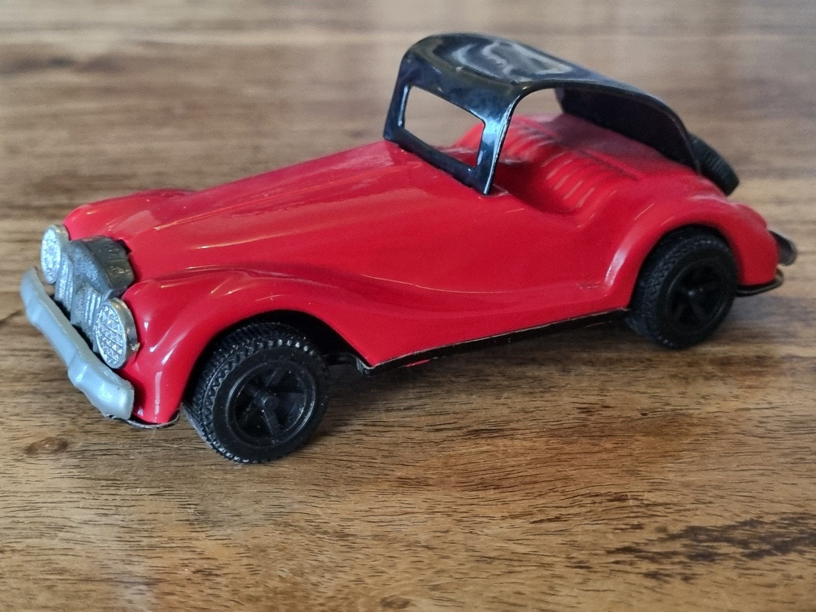 Vintage blikken MG Rood met Zwart Dak, Ophalen of Verzenden, Gebruikt, Auto