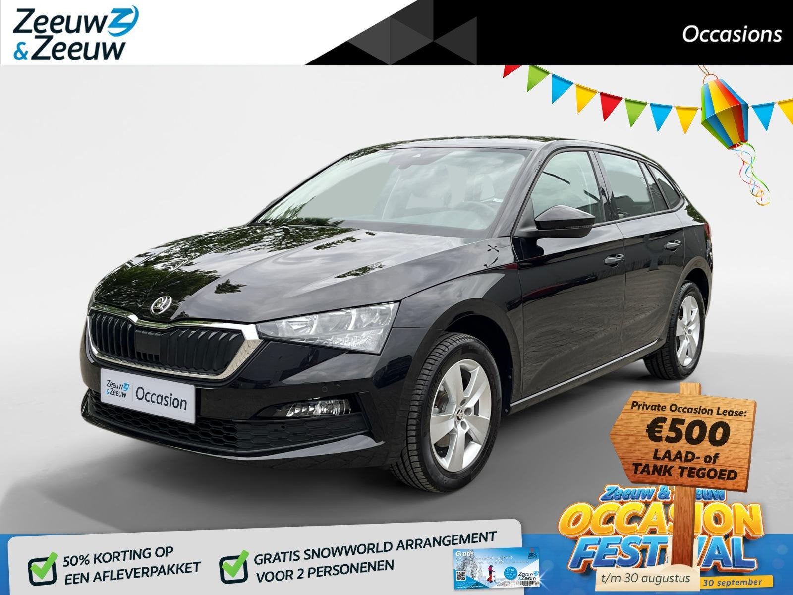 Skoda Scala 1.0 TSI Sport Business | Stoelverwarming | Navig, Auto's, Scala, Gebruikt, 610 kg, Zwart