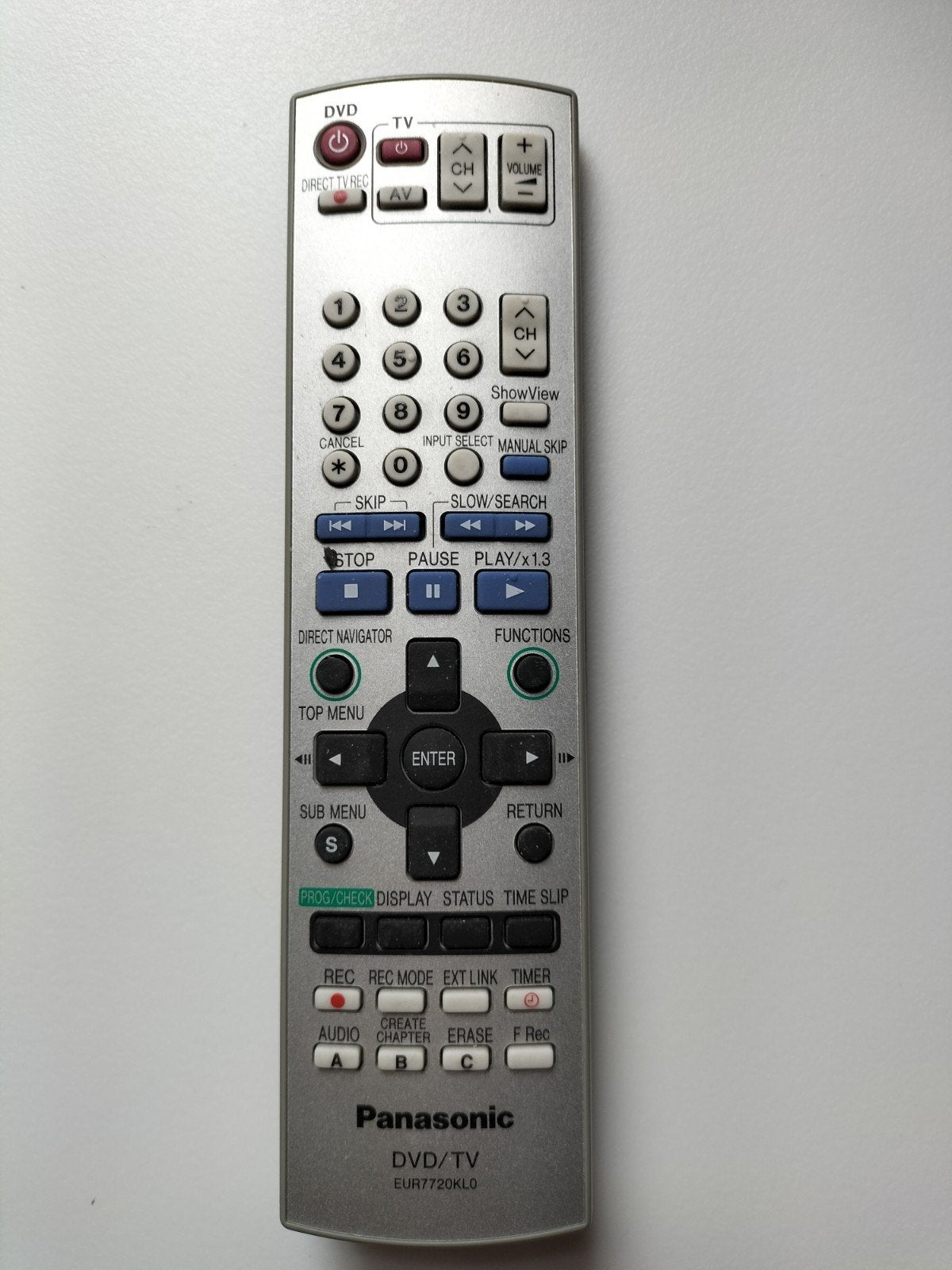 Originele Panasonic EUR7720KL0 afstandsbediening, Ophalen of Verzenden, Gebruikt, Origineel, Dvd