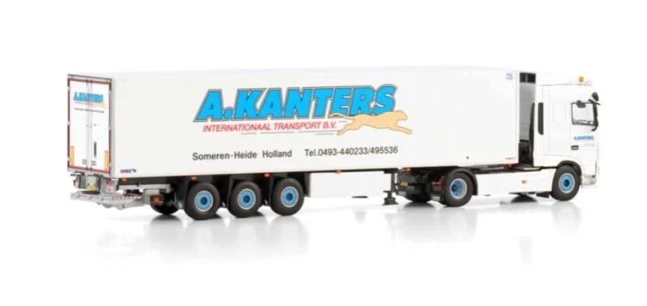 WSI DAF XF SPACE CAB 4X2 + KOELTRAILER KANTERS, Overige merken, ., Ophalen of Verzenden, Zo goed als nieuw