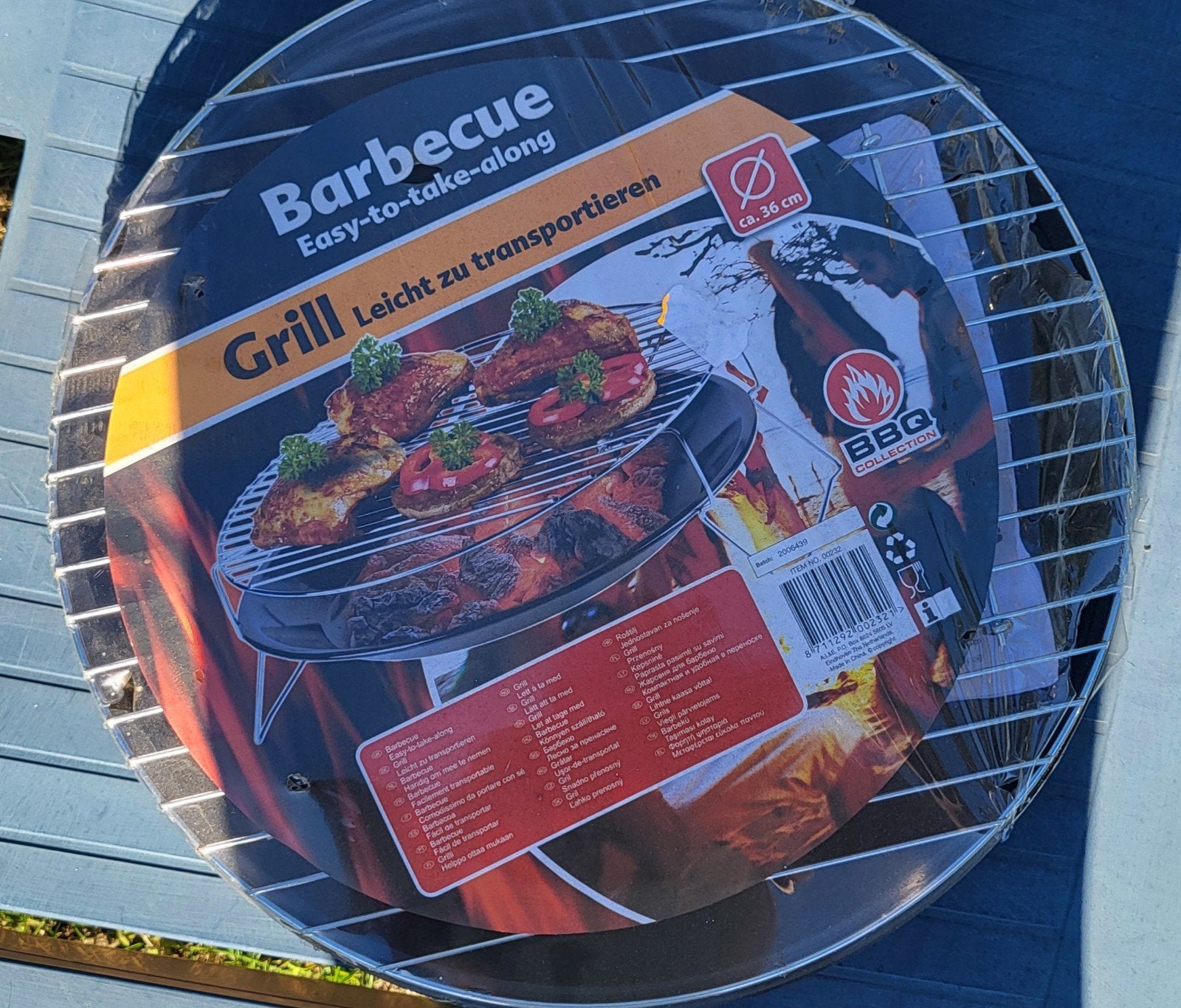 Compacte Barbecue Grill - Makkelijk mee te nemen. Dia 36 cm, Tuin en Terras, Ophalen, Nieuw, BBQ Collection