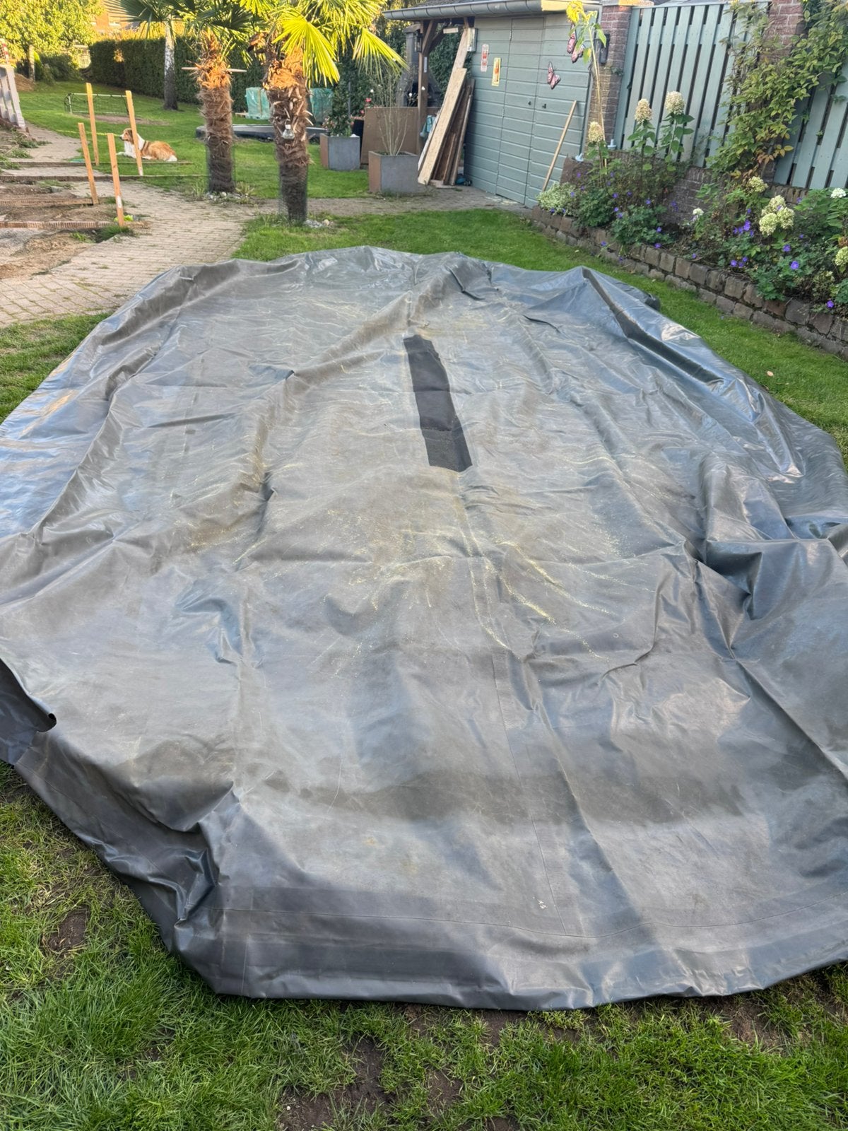 Winterzeil zwembad ovaal / 8 hoekig 3,5m x 6,5m, Caravans en Kamperen, Ophalen, Zo goed als nieuw