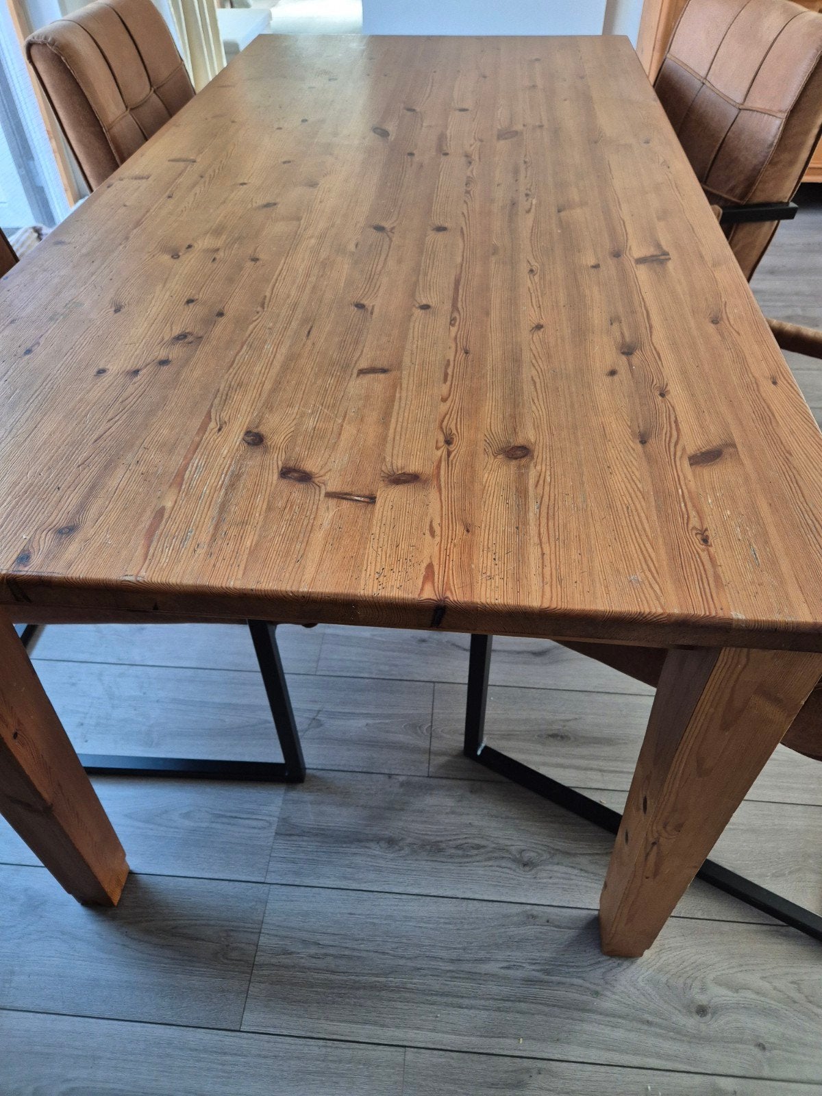 grenen eettafel, Ophalen, Gebruikt, 50 tot 100 cm, 150 tot 200 cm