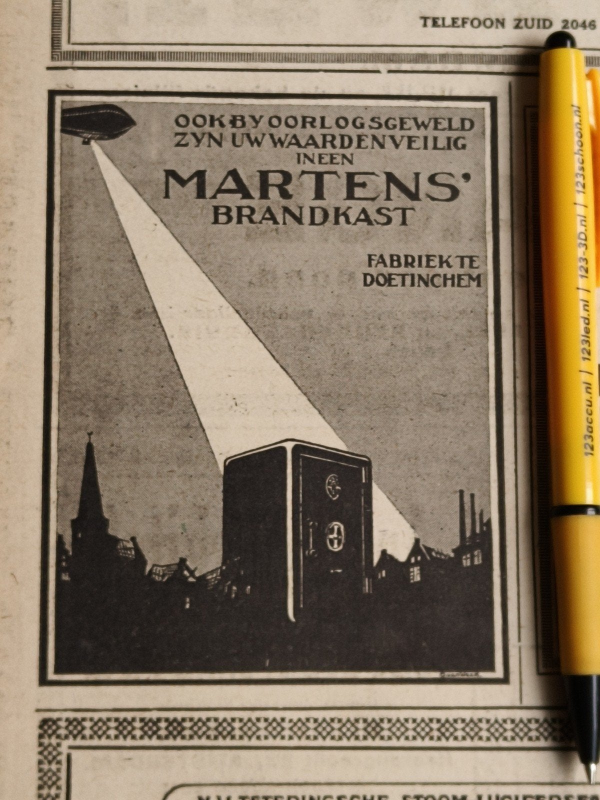 1917, MARTENS BRANDKAST RECLAME, Verzamelen, Tijdschriften, Kranten en Knipsels, Ophalen of Verzenden, Voor 1920, Tijdschrift
