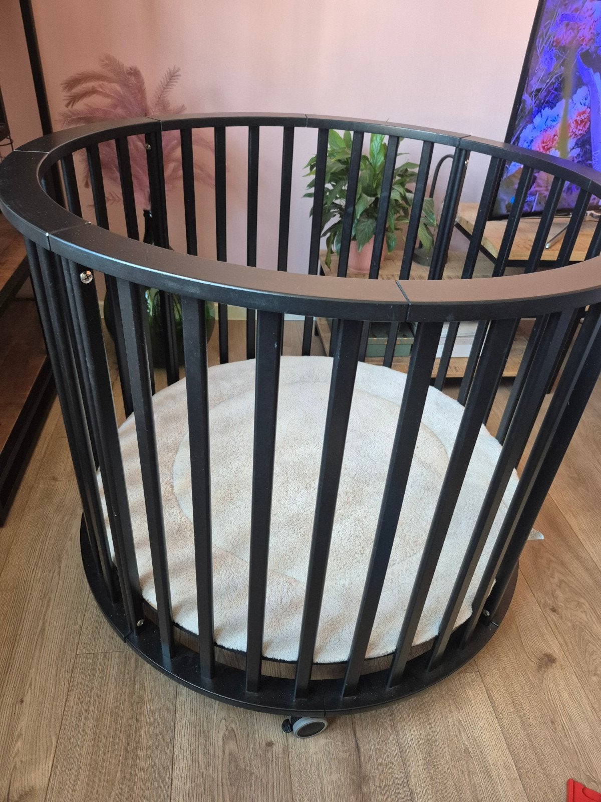 Zwarte ronde box, Kinderen en Baby's, Boxen, Ophalen, Zo goed als nieuw, Rond