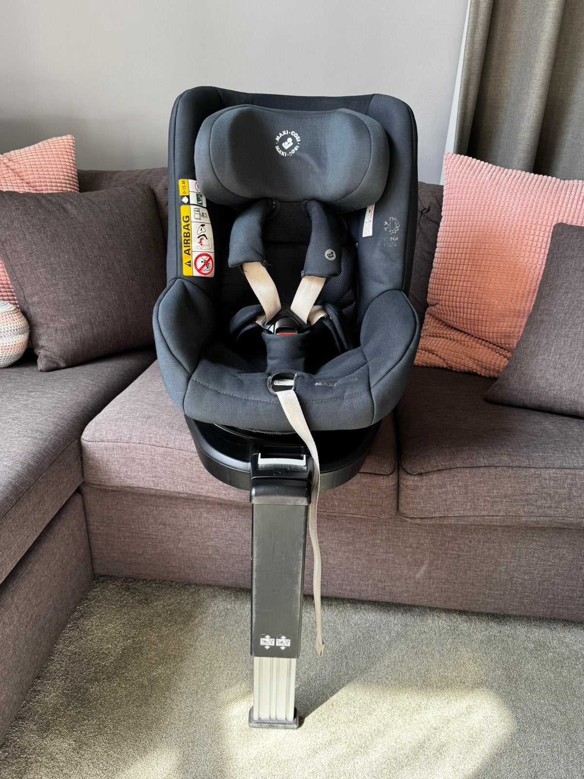 Maxi Cosi Stone 360 met base, Kinderen en Baby's, Autostoeltjes, Ophalen, Gebruikt, 0 t/m 18 kg, Isofix