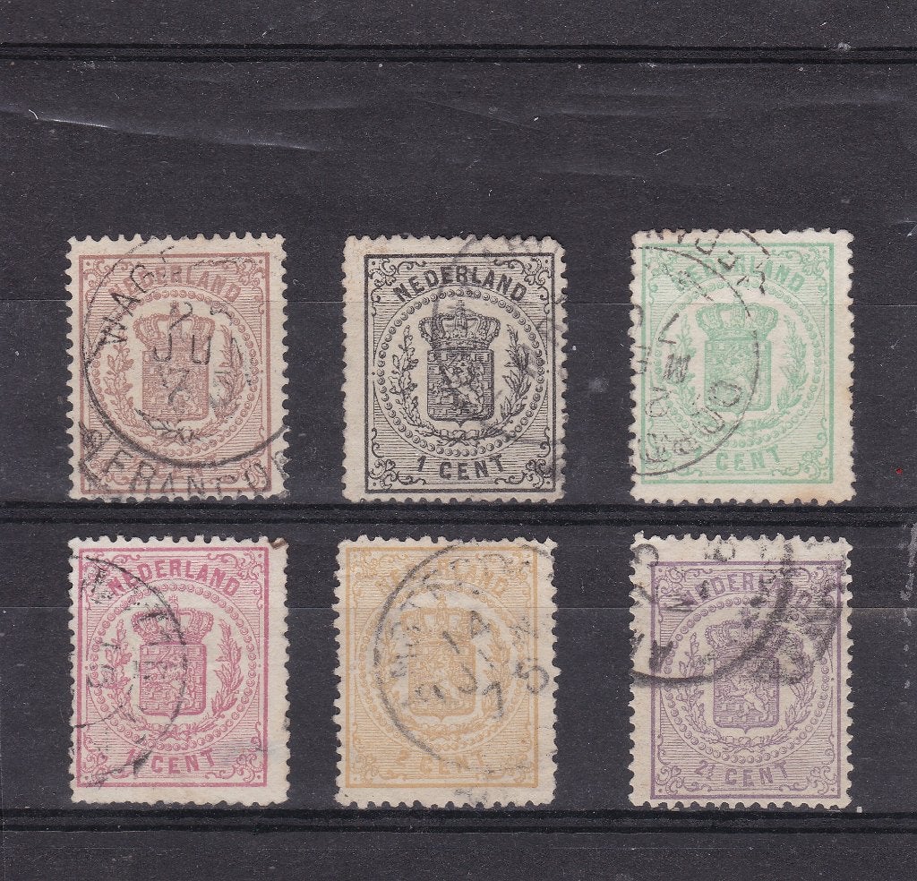 1869-1871 Wapenzegels,  nvph nrs. 13 - 18,  gebruikt., Verzenden, T/m 1940, Gestempeld