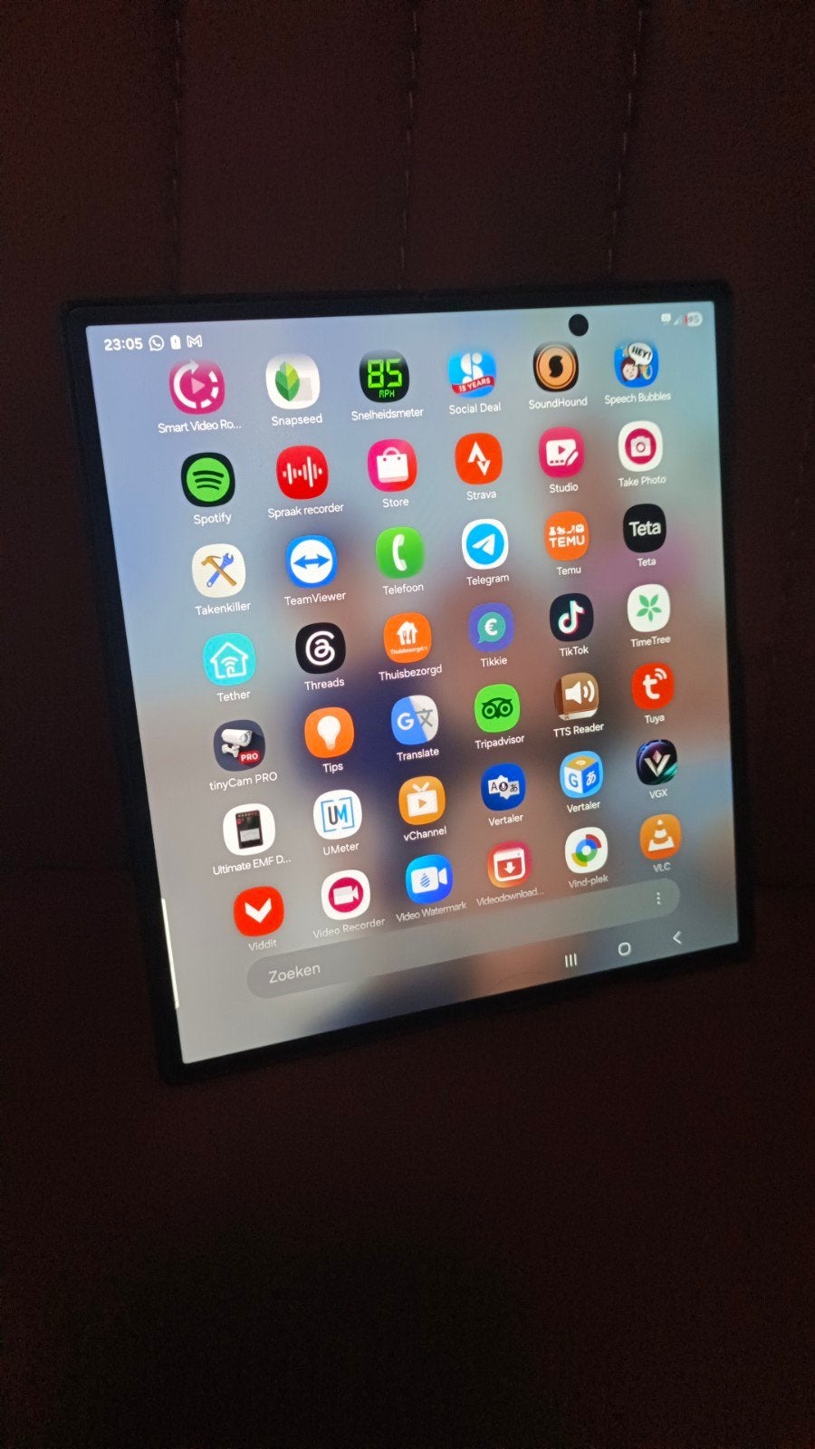 Samsung Fold 7  512GB blauw (1 jaar oud)+ verpakking+aankoop, Ophalen, Blauw, 512 GB, Zo goed als nieuw