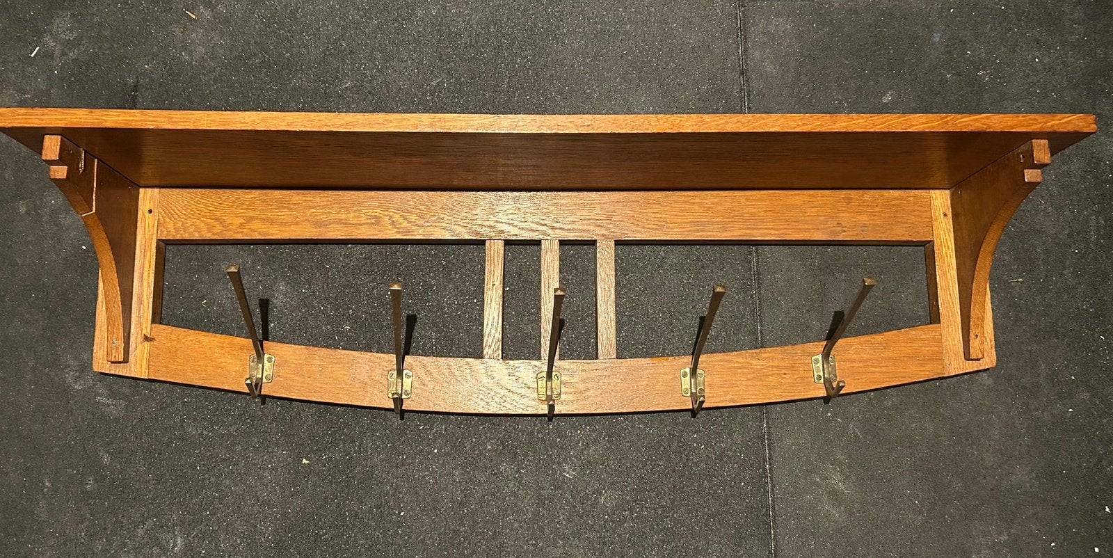 Antieke massief houten kapstok, 100x20x24cm, Gebruikt, Minder dan 100 cm, Hout, Ophalen